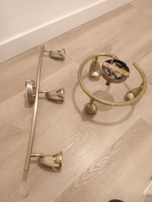 2 Lámparas techo doradas - ¡Oferta!