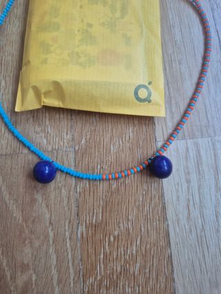 Collar Arturito Tanata - Naranja-Turquesa
