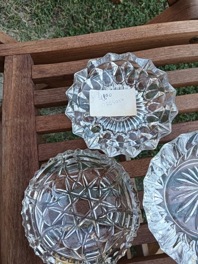 3 Posacenere Cristallo Vintage