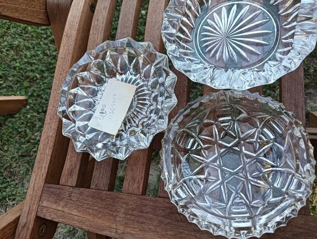 3 Posacenere Cristallo Vintage