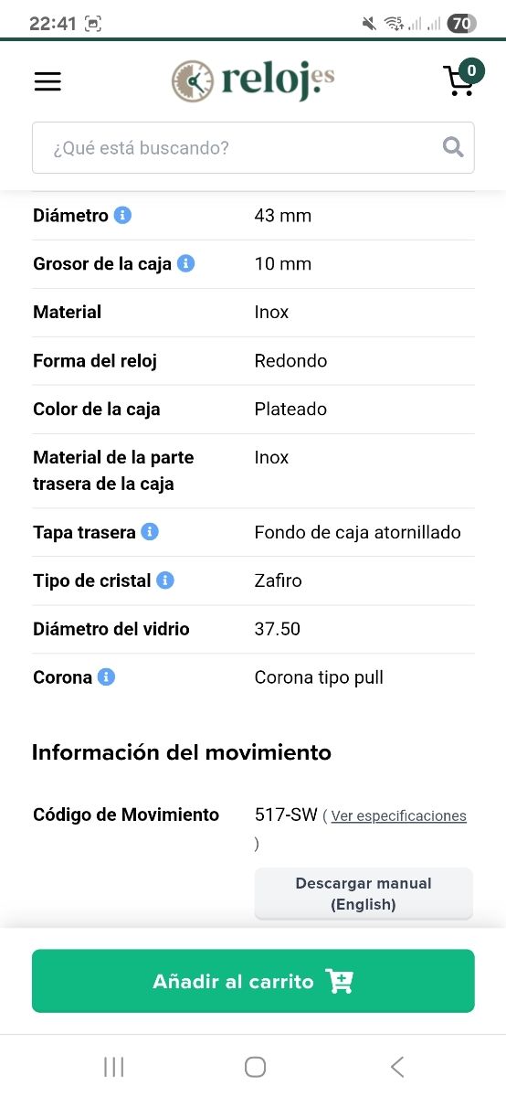Reloj Suizo. Swiss Military Hanowa