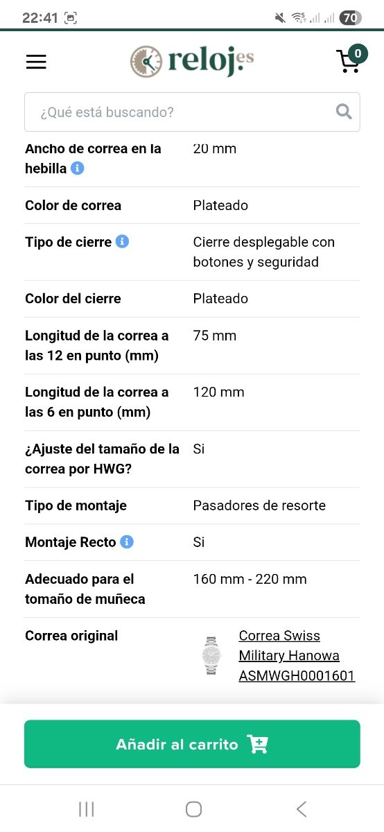 Reloj Suizo. Swiss Military Hanowa