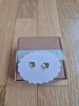 Pendientes plata flor - Cien Grados