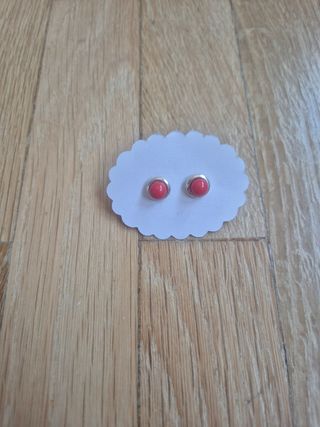 Pendientes Plata con perla coral