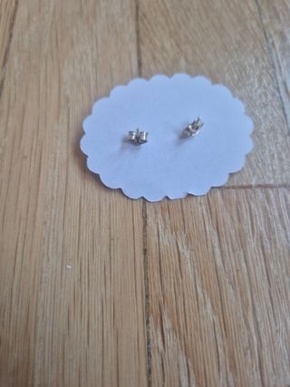 Pendientes plata perla