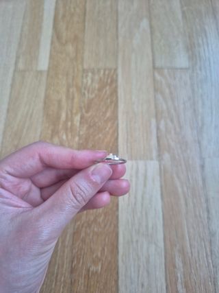 Anillo plata geométrico