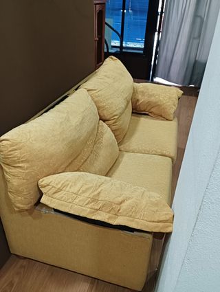Sofá 2 plazas beige