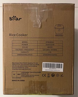 Arrocera Bear - Olla arrocera inteligente