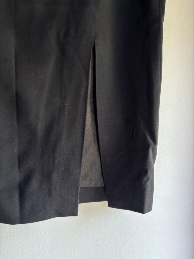 Falda midi negra Massimo Dutti