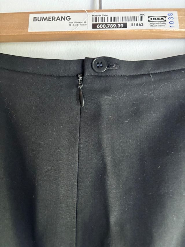 Falda midi negra Massimo Dutti