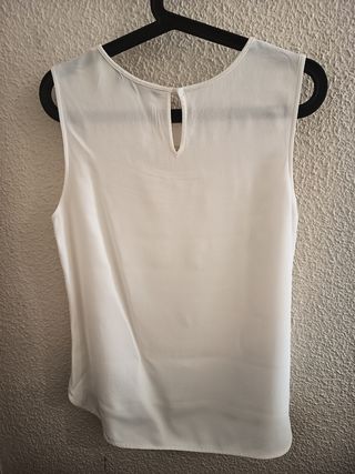 Top blanco Zara - Talla L
