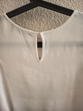 Top blanco Zara - Talla L