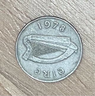 Moneda irlandesa 10 peniques 1978