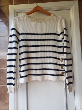 Jersey rayas marineras blanco-negro