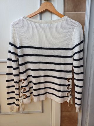 Jersey rayas marineras blanco-negro