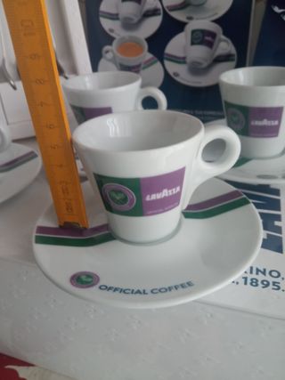Set Lavazza Wimbledon: 4 tazzine & cucchiaini