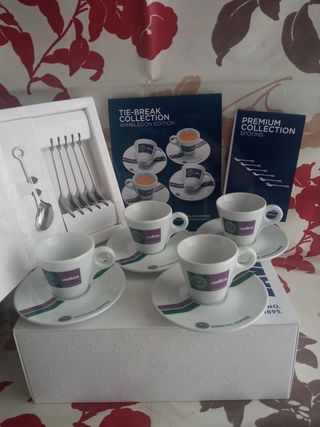Set Lavazza Wimbledon: 4 tazzine & cucchiaini