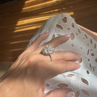 Anillo en oro blanco 18k con diamantes 3.4 ct