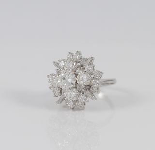 Anillo en oro blanco 18k con diamantes 3.4 ct