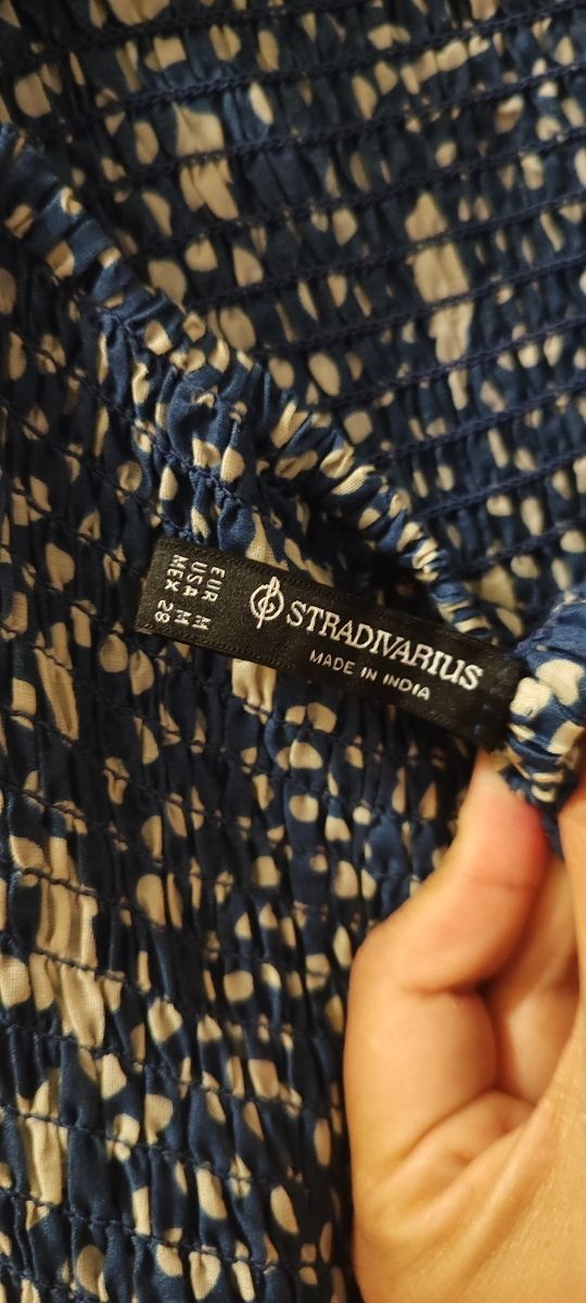 Vestido azul blanco verano.