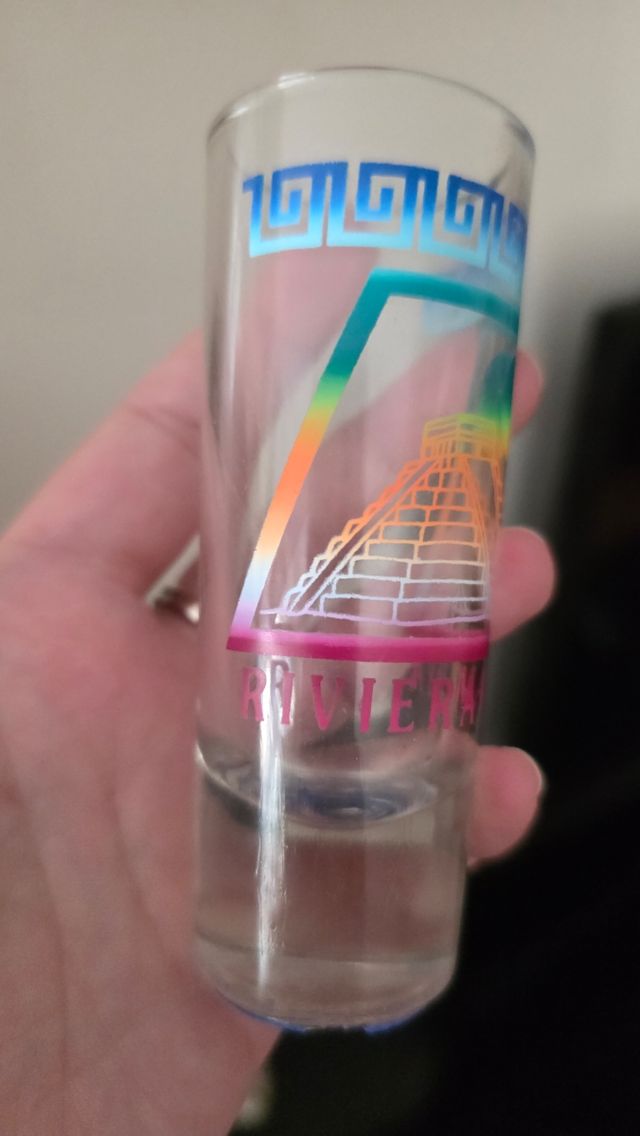 2 Vasos Tequila Chichén Itzá México