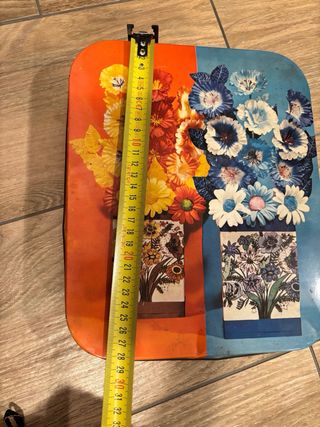 Scatola Perugina arancio e azzurro anni 60