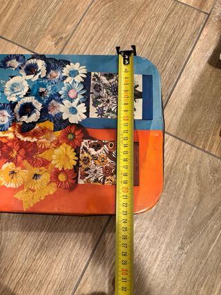 Scatola Perugina arancio e azzurro anni 60