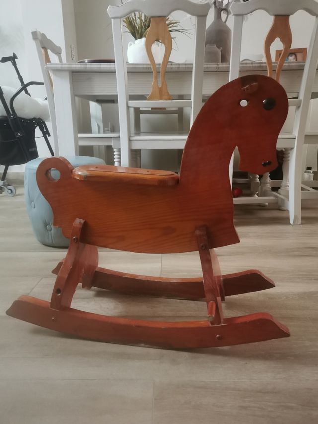 Caballito mecedora madera vintage