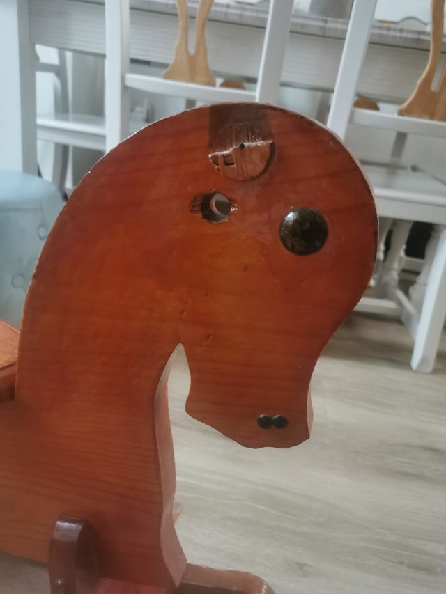 Caballito mecedora madera vintage