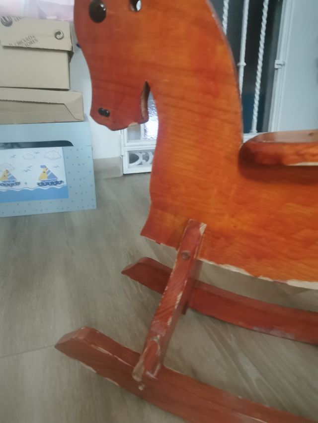Caballito mecedora madera vintage