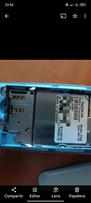 Nokia 3120 - móvil vintage azul-plateado