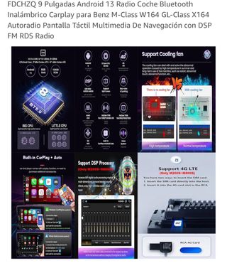 Radio pantalla Benz M-Class W164 GL-Class X164