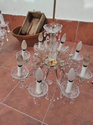 Lampara Cristal  8 Luces