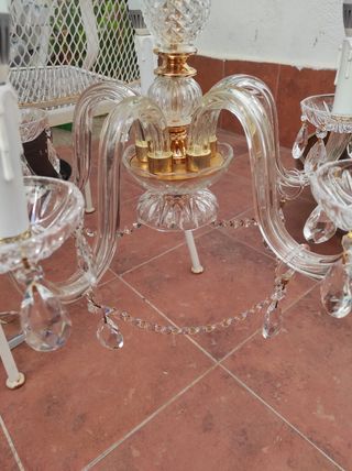 Lampara Cristal 5 brazos