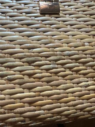 Bolso mimbre beige - Cadena metálica nuevo