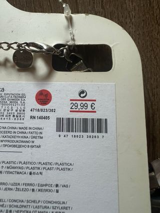 Collar Bershka Flores Rosa beije plata NUEVO