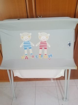 Bañera+cambiador bebé plegable