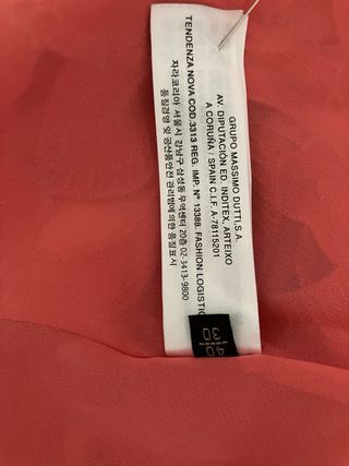 Vestido Massimo Dutti rosa - Talla M