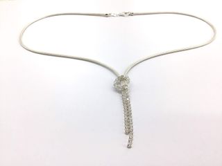 collar plata 925mm con piedra con circonita 23cm