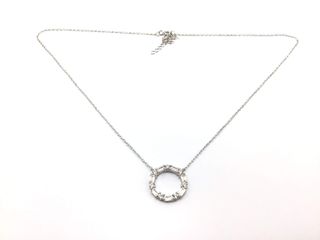 collar plata 925mm con piedra con circonita 19 5cm