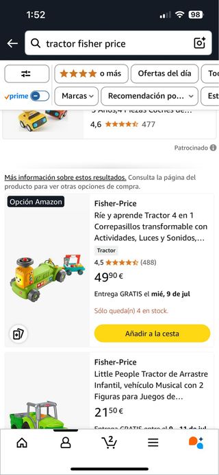 Tractor Fisher-Price infantil