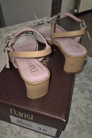 Sandalias Dansi Piel Blancas - 36