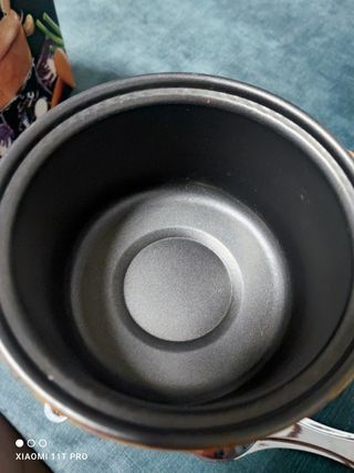 Juego fondue + 6 tenedores vintage