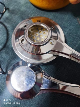 Juego fondue + 6 tenedores vintage