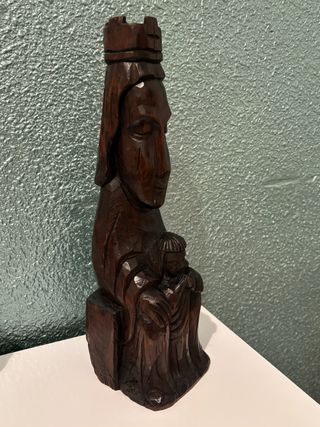Talla madera virgen con niño 