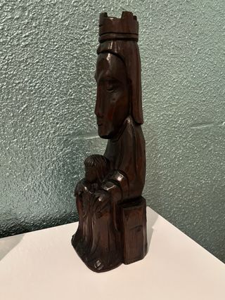 Talla madera virgen con niño 