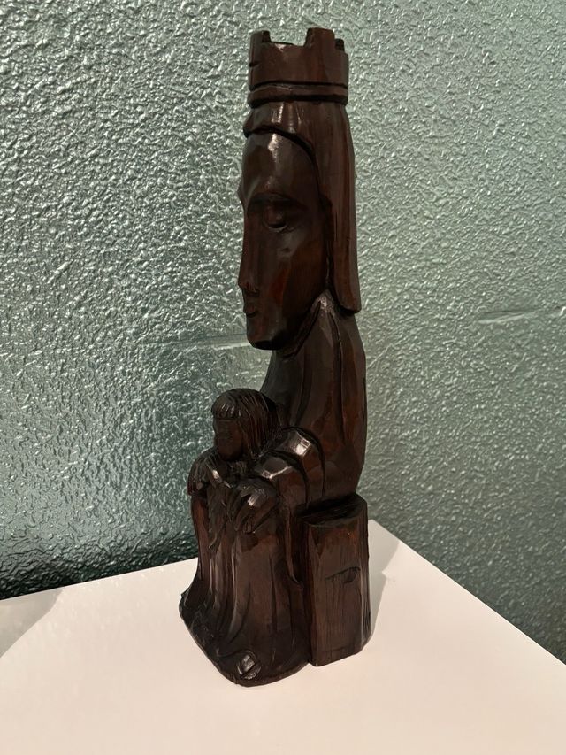 Talla madera virgen con niño