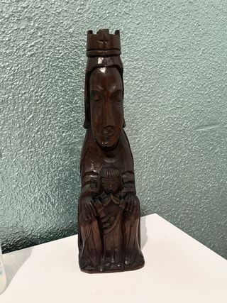 Talla madera virgen con niño 