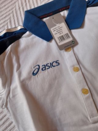 Polo Asic | Blanco y Azul