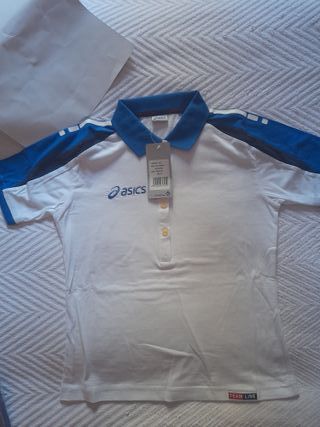 Polo Asic | Blanco y Azul